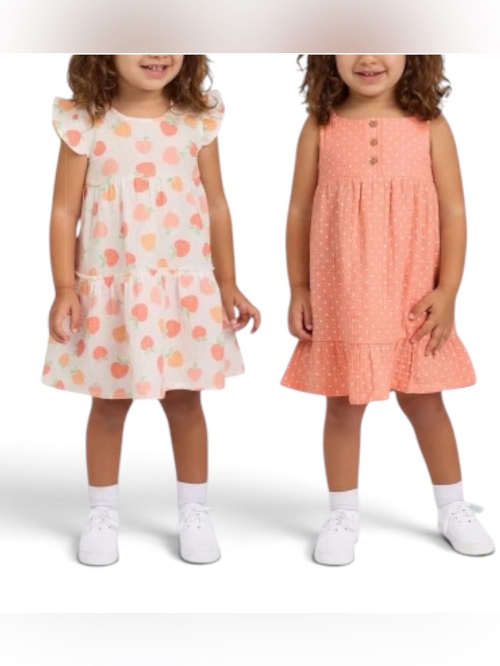 NWT Koala Baby 2-Pack 4-Piece Dress w Diaper Cover Girl 24 Months Pink Peach